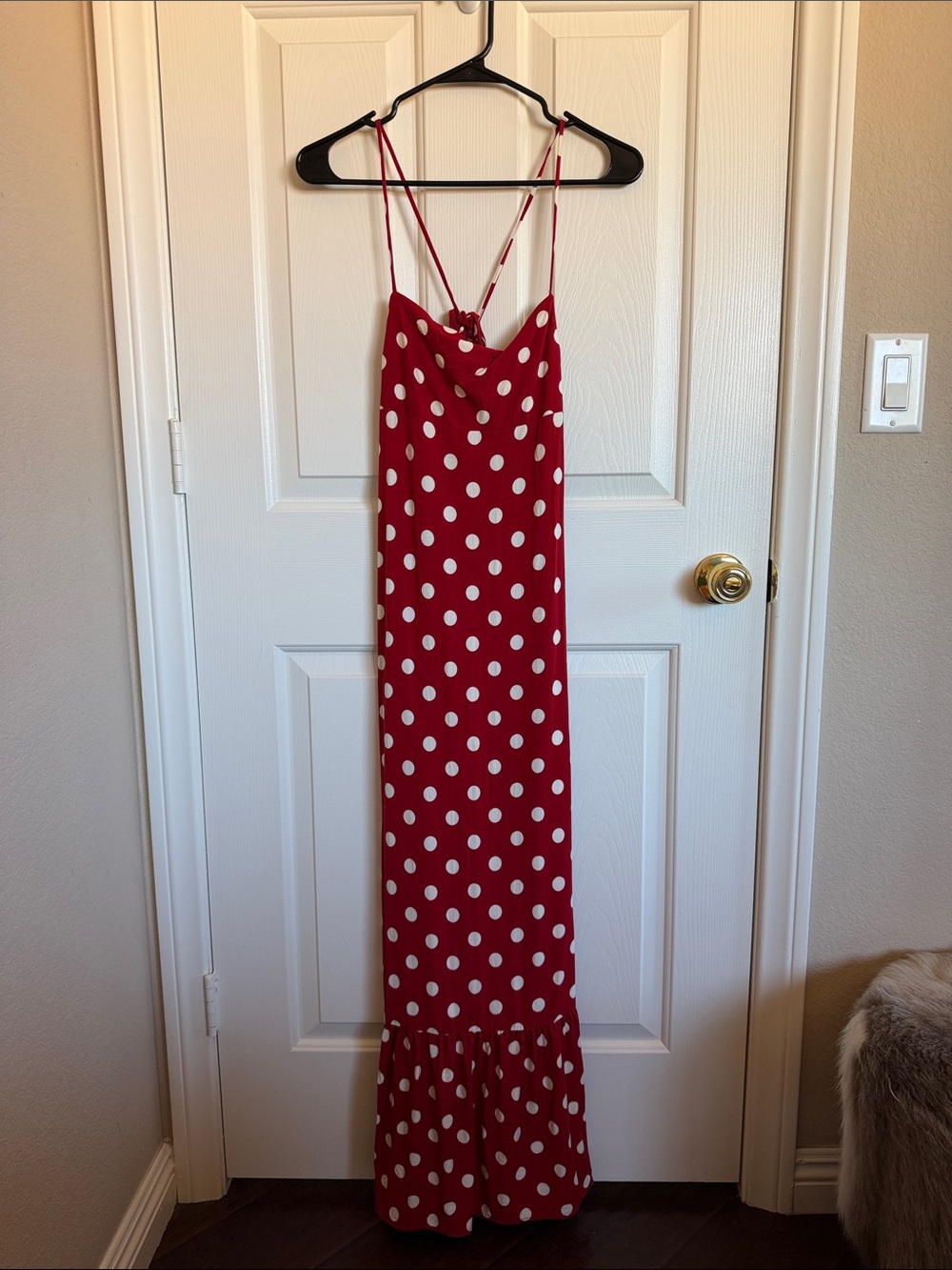 a new day Red Polka Dot Slip Maxi Dress
